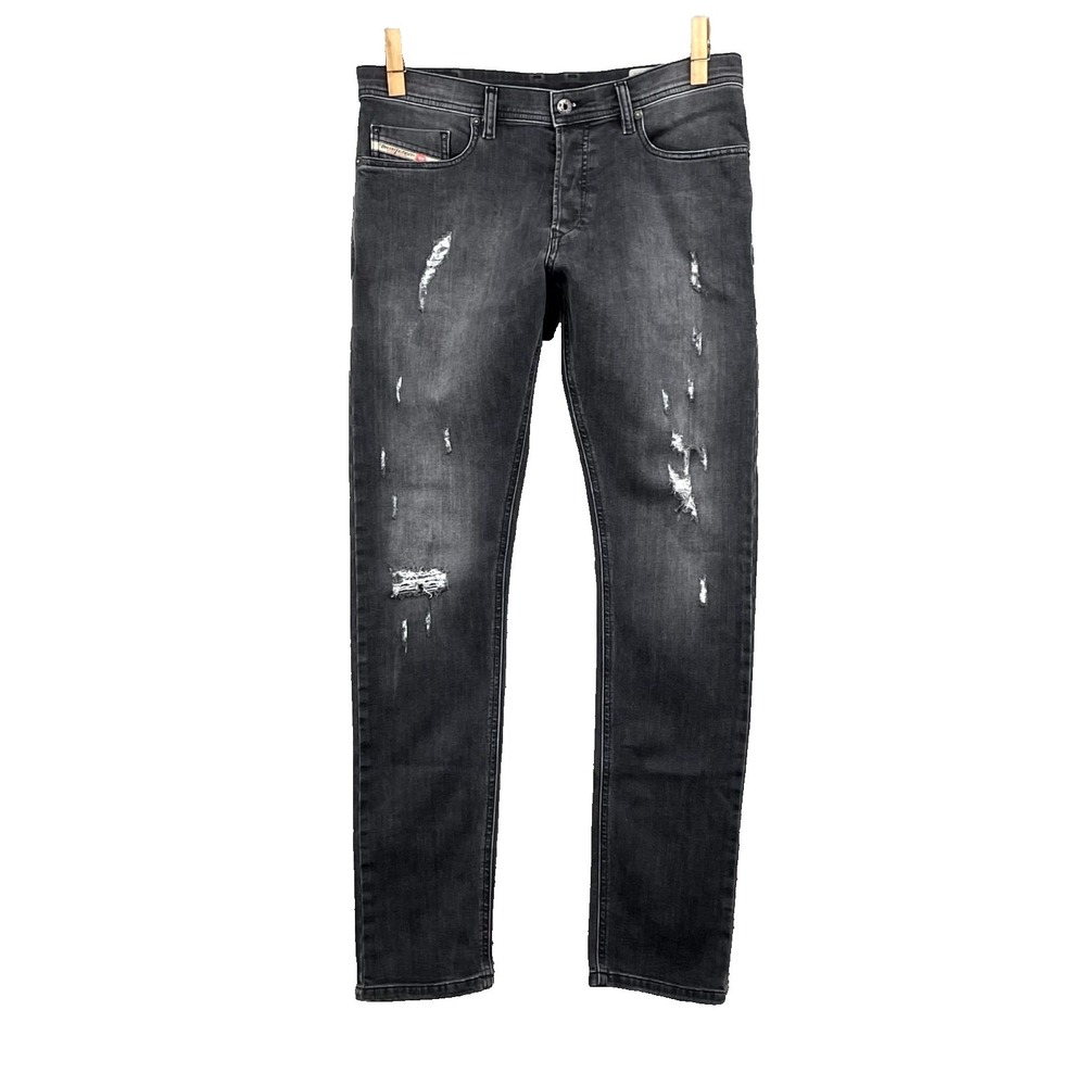 Diesel Tepphar Slim Carrot‎ Jeans Mens 34x30.5* Gray Denim Distressed Classic